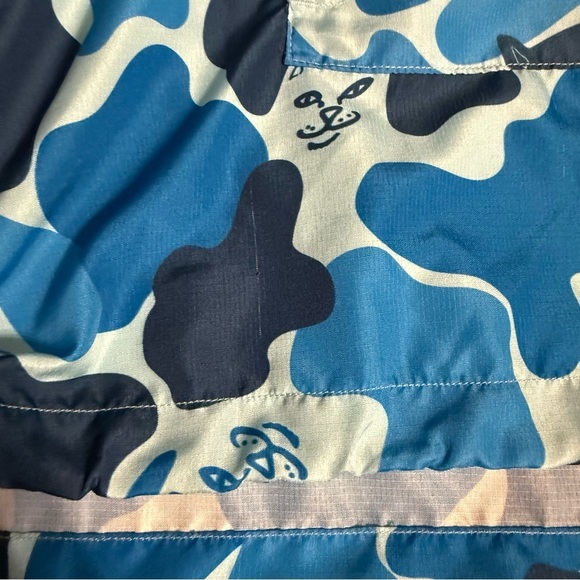 RIPNDIP Nerm Cat Blue Camo Packable Windbreaker Jacket Sz S Rare Skate Unisex - Picture 16 of 16